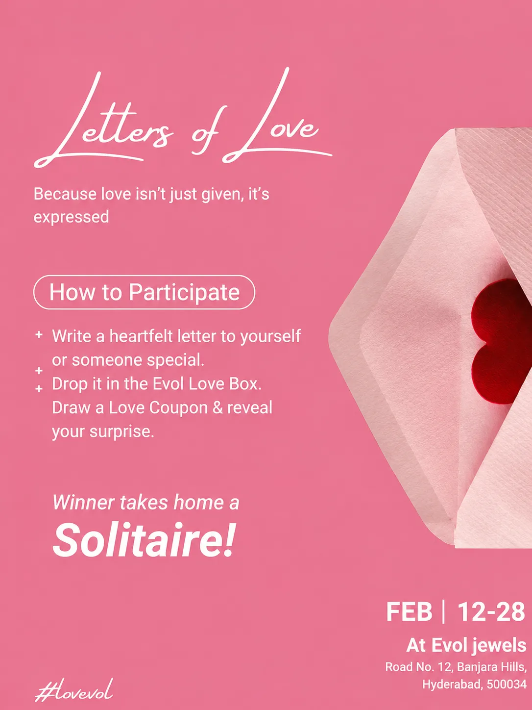 Evol Jewels Letters of Love Valentine's Day campaign